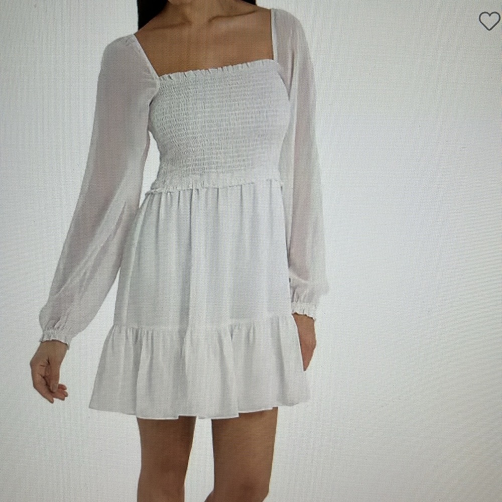 NWT 1 State Smocked Ruffled Dress .  Size Medium MSRP $99